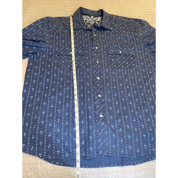 Side Out Men's Retro Pearl Snap Shirt Size XL - Picture 5 of 6